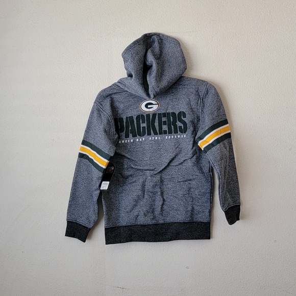 Nfl Apparel Green Bay Packers Gray Zip-Up Jacket with Logo - Picture 3 of 8